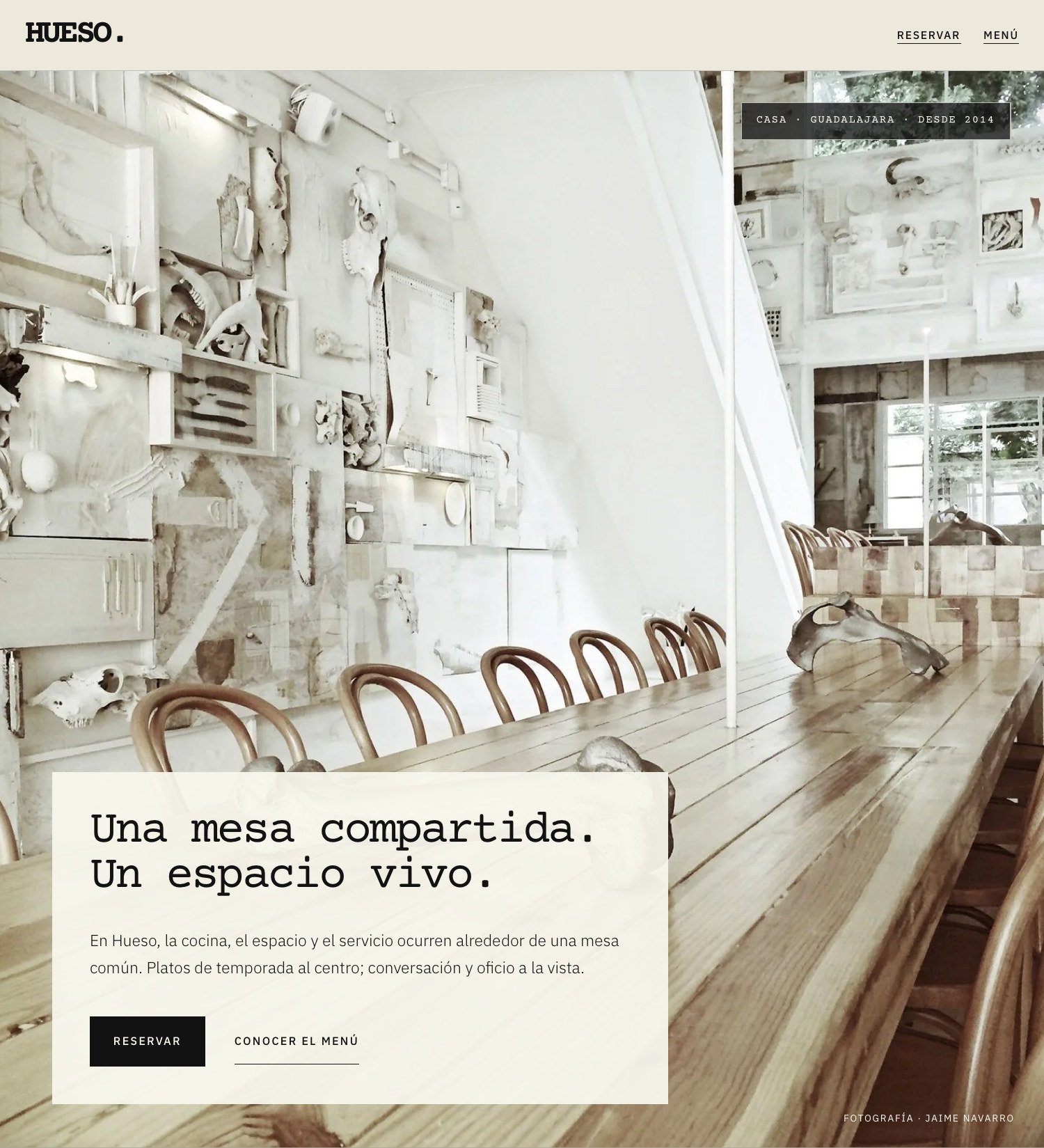 Sitio web de Hueso