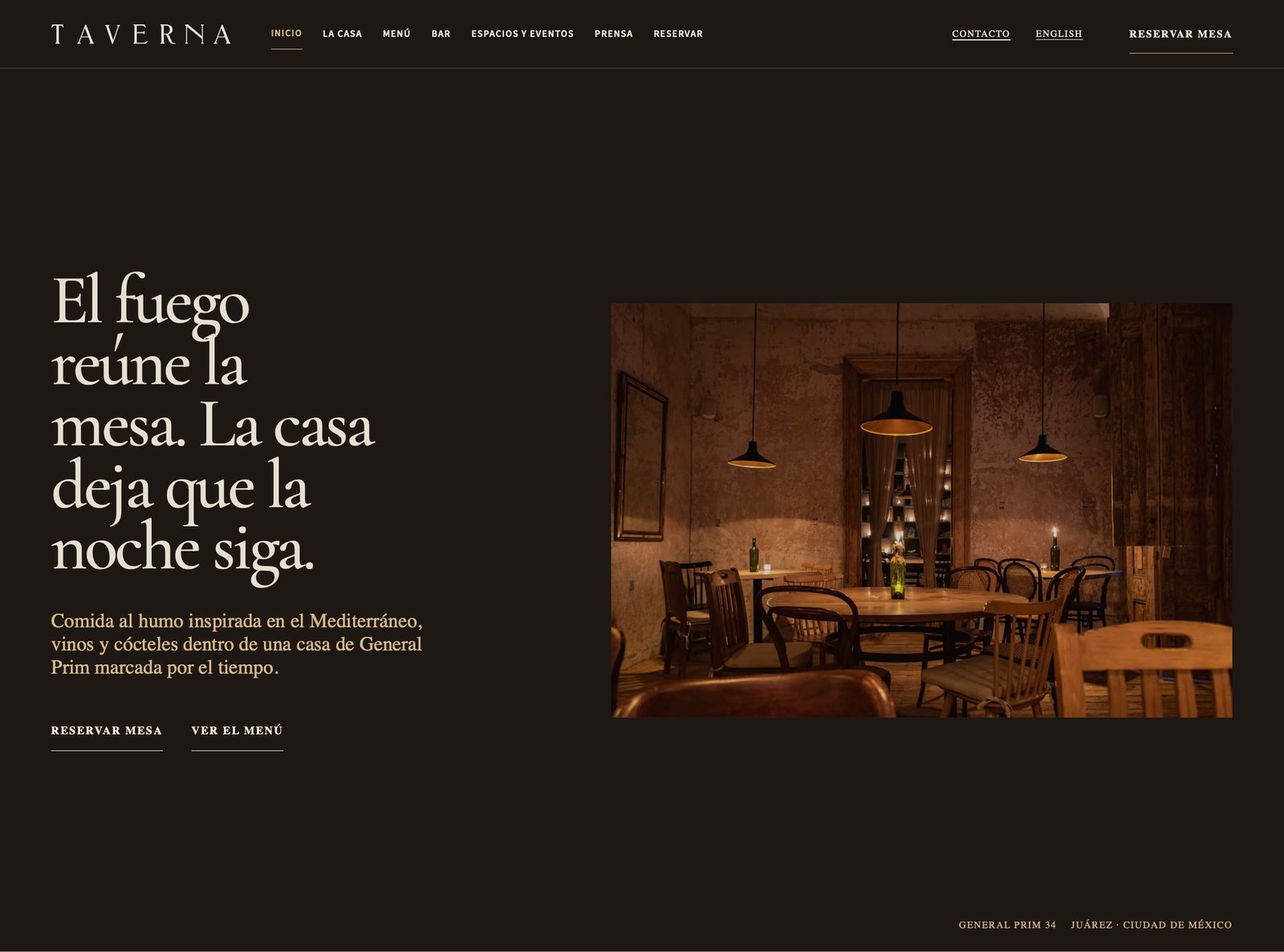 Sitio web de Taverna